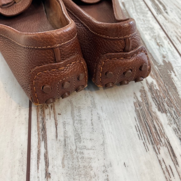 Tory Burch Ludlow Brown Pebbled Leather Driving Loafers - Size 8.5 - Picture 11 of 16
